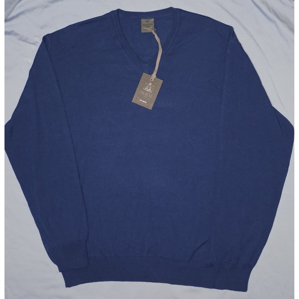 Dalmine‎ 1952 Pullover Vneck Sweater 100% Merino Wool Made in Italy Size 58 NWT